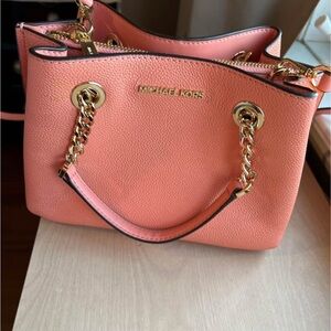 Michael Kors orange  Shoulder Bag with Gold Accents